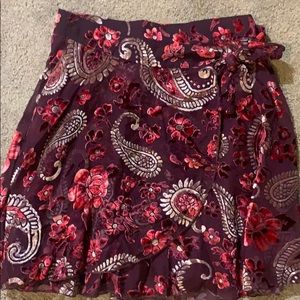 Maroon patterned Skirt